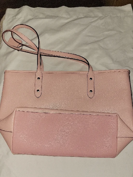 Coach Blush Pink Leather Tote with Double Straps - Picture 8 of 15